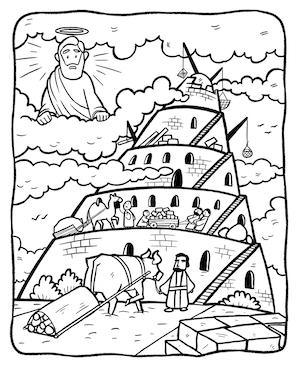 Load image into Gallery viewer, Tower of Babel Coloring Page
