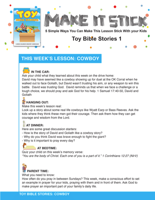 Toy Bible Stories 12-Week Children's Ministry Curriculum - Children's Ministry Deals