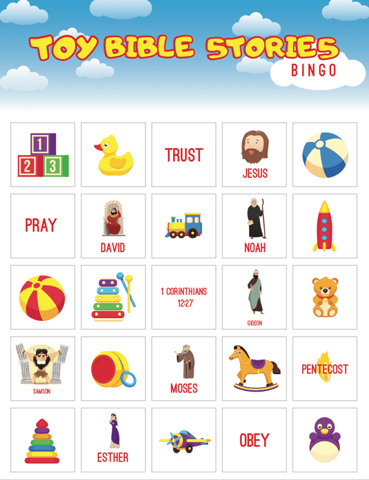 Toy Bible Stories Bingo 