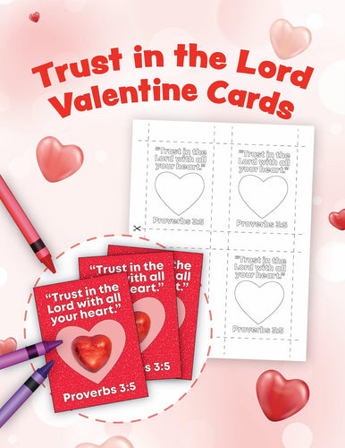 Trust In The Lord Valentine Cards - Children's Ministry Deals
