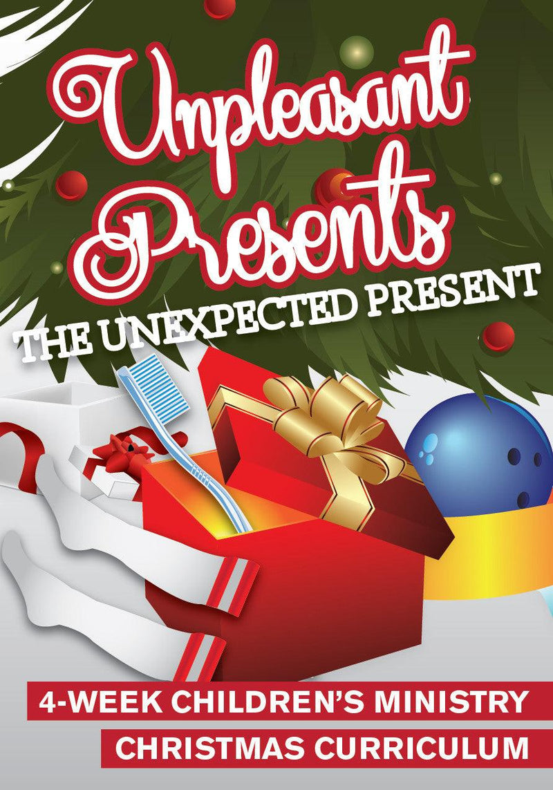 Load image into Gallery viewer, Unpleasant Presents 4-Week Children&#39;s Ministry Christmas Curriculum
