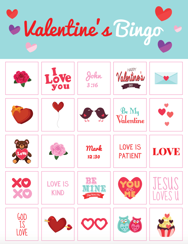 Valentine's Day Bingo Game