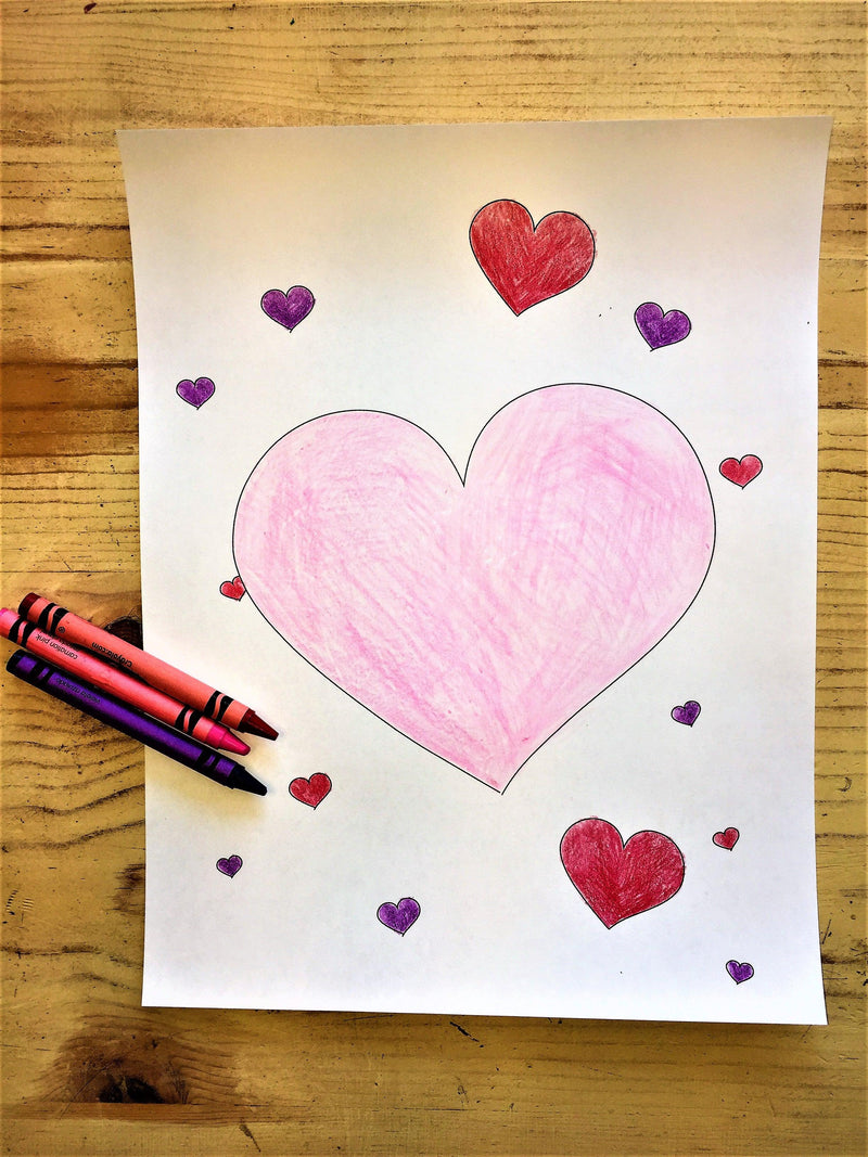 FREE Valentine's Hearts Coloring Page