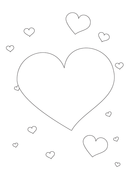 FREE Valentine's Hearts Coloring Page
