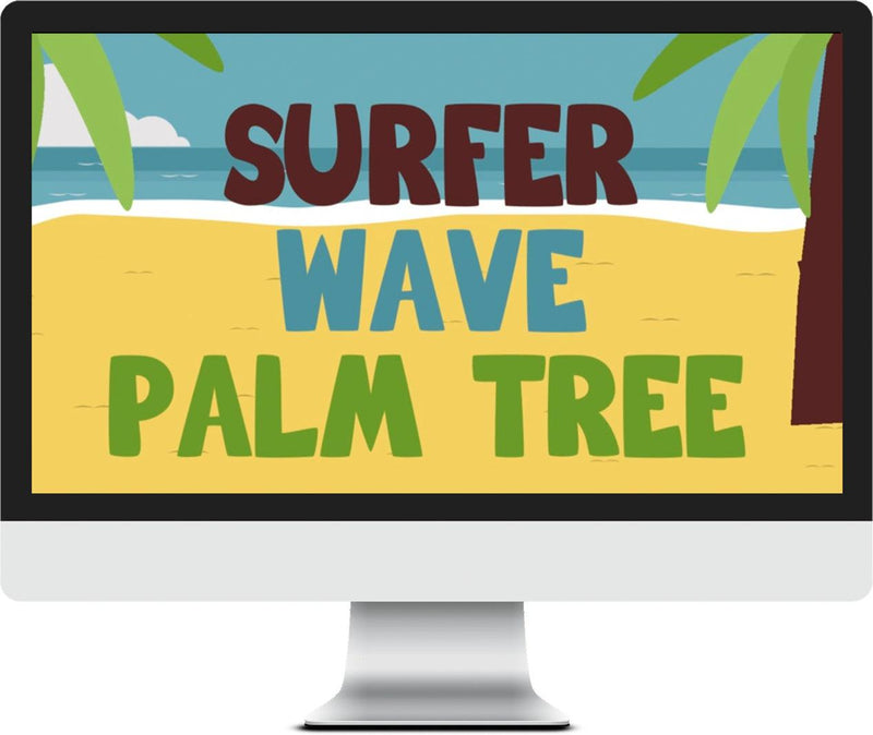 VBS Game Video - Surfer, Wave, Palm Tree - Children's Ministry Deals