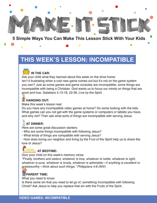 Video Games 4-Week Children's Ministry Curriculum - Children's Ministry Deals
