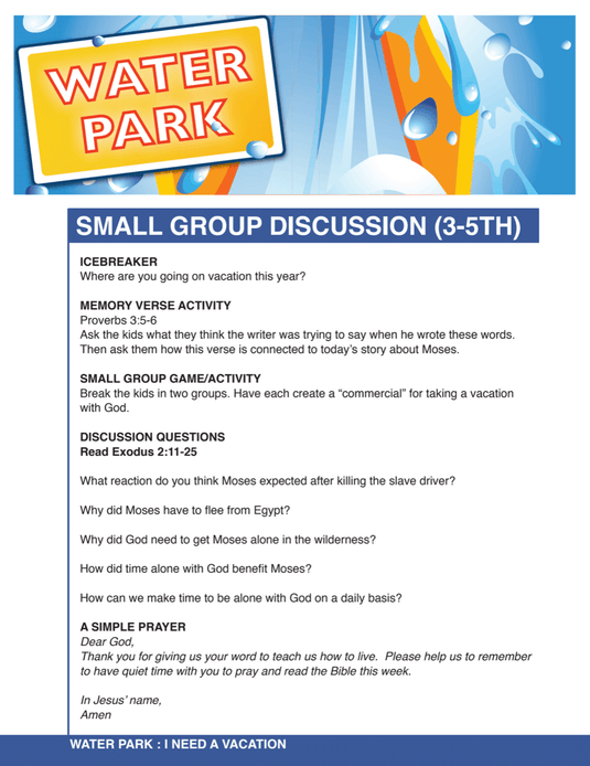 Water Park 8-Week Children's Ministry Curriculum - Children's Ministry Deals