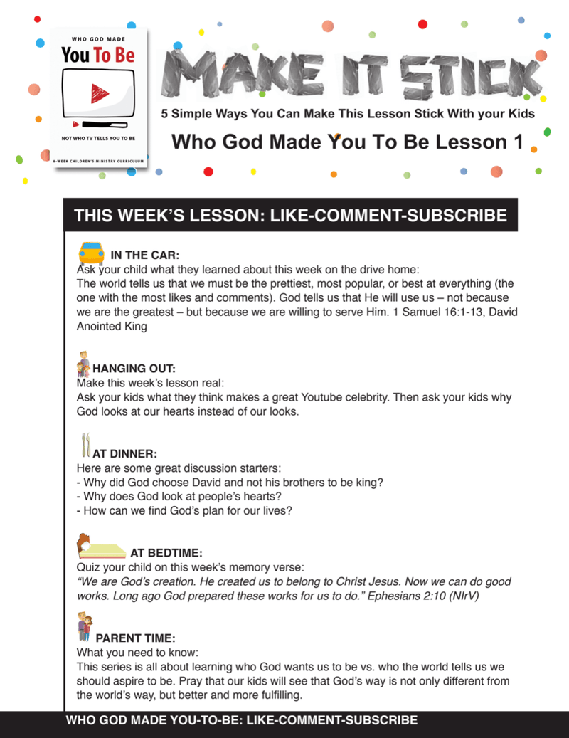 Load image into Gallery viewer, Who God Made YOU-TO-BE 8-Week Children’s Ministry Curriculum - Children&#39;s Ministry Deals

